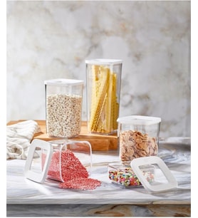 Kare Saklama Kabı (Şeffaf) 5Li Set Vp-188, Beyaz