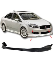 Fiat Linea Makyajsız Ön Ek 2007 2008 2009 2010 2011 2012 Mat Siyah Plastik Ön Karlık