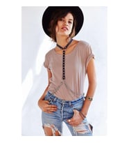 Zımba ve Zincir Detaylı Boyundan Askılı Deri Harness (Kırmızı)
