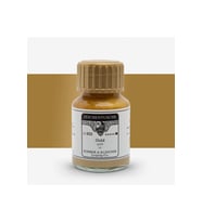 Rohrer&Klingner Kaligrafi mürekkebi Zeichentusche 29-airbrush-fırça-divit-sulu boya 50ml-802-gold (Çok Renkli)