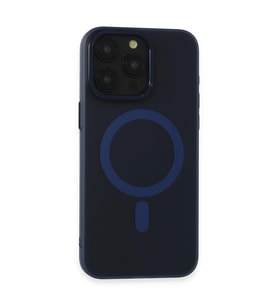 iPhone 15 Pro Max Kılıf Lodos Magneticsafe Mat Kapak - Mavi