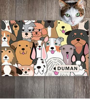 Monnhein Pet Mat – Kişiselleştirilebilir Kaymaz Mama Altlığı, 50x35 cm