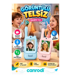 Görüntülü Çocuk Telsizi Seti – Sesli ve Video İletişimli Hafif Walkie Talkie