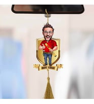 Mühendis Karikatürlü Araba Ayna Süsü