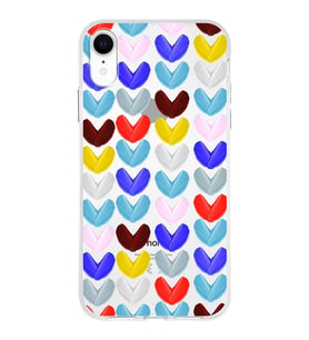 PrintiFy Apple  iPhone XR ile Uyumlu 1mm Slim Fit Water Color 1 Baskılı Şeffaf  Kılıf