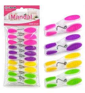 10PCS RENKLİ SİLİKON AĞIZ - BAS-AÇ ŞEFFAF PLASTİK MANDAL (5343)