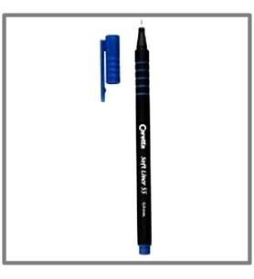 Caretta Soft Liner Renkli Kalem Koyu Mavi - 3 adet