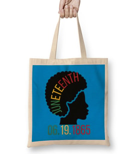 Juneteenth DAY GIFS Bez Çanta Uzun Saplı