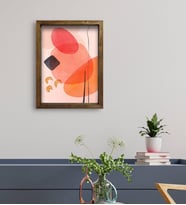 BK Gift Otel Odası Konseptli Doğal Masif Ahşap Çerçeveli Tablo 45x65cm-100
