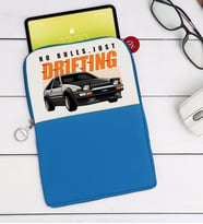 BK Gift Drifting Tasarımlı Taşınabilir Koruyucu Tablet Kılıfı & Organizer Çanta - Mavi-1