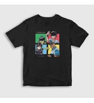 Presmono Unisex Çocuk Siyah Humanz Gorillaz T-Shirt 54711tt