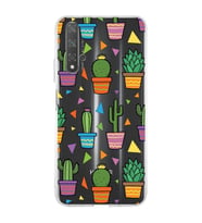 PrintiFy Huawei Honor 20 ile Uyumlu 1mm Slim Fit Water Color 4 Baskılı Şeffaf  Kılıf