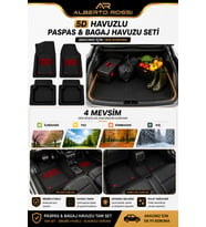 HYUNDAİ İONİQ 5 2021+ Uyumlu Araca Özel 3D Bagaj Havuzu ve Paspas Joker Kırmızı