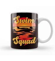 Swim Squad Retro Swimmer Vintage Swimming Sunset Water Sport Kupa Bardak Porselen