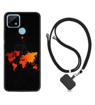 Realme C11 C21 C21Y C25Y C11 2021 Kılıf Boyun Askılı Silikon İz Bırakan Uçak 1778