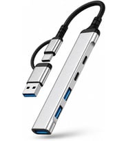 Adaptör 8 in 1 Lightning/Type-c To USB A, SD TF MS/Macbook uyumlu Çevirici Adaptör Çok Portlu Çoklayıcı 8 in 1 USB HUB ADS-315 (ADS-315)