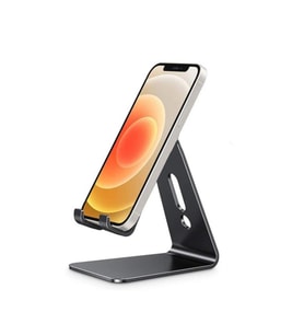 Metal Masaüstü Telefon Tutucu Stand Masaüstü Metal Şarj Standı Metal Telefon Tutacağı (Siyah)