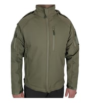 Haki 5 Cepli Kapüşonlu Softshell Soğuk Geçirmez Mont, Su Geçirmez Mont