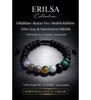 Sertifikalı Zihin Açıcı Sakinleştirici Bilekliği -Ametist Labradorit Jasper Akuamarin Kuvars Turkuaz (Çok Renkli)