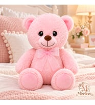 Mirellora Fiyonlu Pembe Sevimli Peluş Ayıcık 25cm