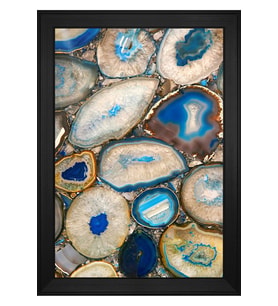 Soyut Şekiller Motifli Kanvas Tablo 80 x 110 cm Siyah Çerçeve