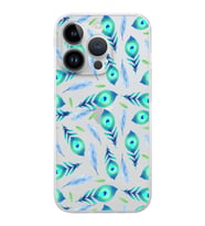 PrintiFy iPhone 14 Pro Max ile Uyumlu Nazar Boncuğu 3 Baskılı Kamera Korumalı Şeffaf Silikon Kılıf