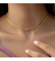 GOLD DÜĞÜM KOLYE