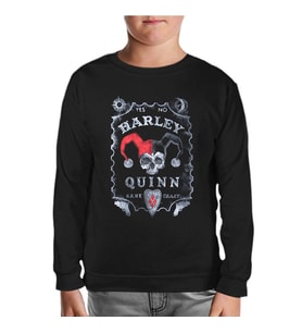 Harley Quinn - Sane Crazy Siyah Çocuk Sweatshirt