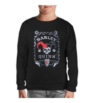 Harley Quinn - Sane Crazy Siyah Çocuk Sweatshirt