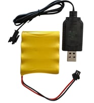 4.8 volt AA 800 mah şarjlı oyuncak bataryası ve şarj aleti-4 Pilli
