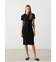 LCWAIKIKI Classic Siyah Polo Yaka Kadın Bodycon Elbise