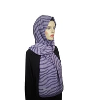 Moda Kaşmir Krep Şal Dalga Desenli (Krem - Yeşil)