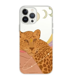 Iphone 12 Pro Uyumlu Leopar Tasarımlı Şeffaf Telefon Kılıfı