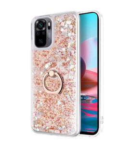 Microsonic Xiaomi Redmi Note 10 Kılıf Glitter Liquid Holder Gold
