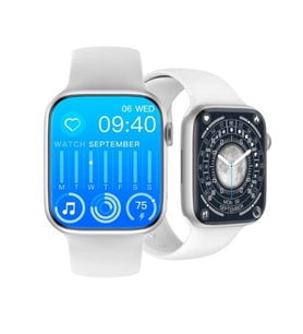 Watch 10 X Akıllı Saat Kordon Kilitli NFC Siri Always on Display (Gümüş)