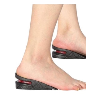 OLLEVRA Yüksek Konforlu Gizli Yükseltici Ped (Unisex) - 5 cm Boy Uzatıcı Silikon Ortopedik Topuk Tabanlık