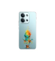 Xiaomi Redmi 15C 4G ile uyumlu Splash ahtapot tasarımlı şeffaf silikon kılıf