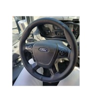 DİKİŞLİ DİREKSİYON KILIFI SİYAH DERİ SİYAH DİKİŞLİ FORD CUSTOM İÇİN