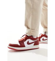 Nike Air Jordan 1 Low Se Erkek Günlük Spor Ayakkabı (Beyaz - Kırmızı)