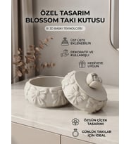 Özel Tasarım Blossom Takı Kutusu ve Dekoratif Fiyonklu Saklama Kabı