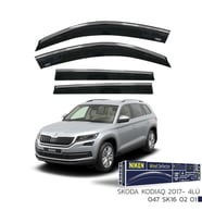 Niken Skoda Kodiaq Cam Rüzgarlığı Kromlu 4'Lü 2017+ Sonrası (Beyaz)