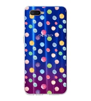 PrintiFy Oppo RX17 Neo  ile Uyumlu 1mm Slim Fit Water Color 6 Baskılı Şeffaf  Kılıf