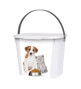 Herevin 7,3 lt Köpek & Kedi Desenli Mama Kutusu 219 mm x 270 mm x 212 mm