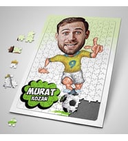 Kişiye Özel Hediye 240 Parça Futbolculara Özel Karikatürlü Puzzle