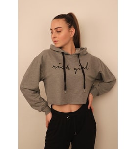 Rich Kadın Crop Sweatshirt
