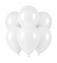 Beyaz Renk Lateks Pastel Balon (30 cm) - 6 Adet