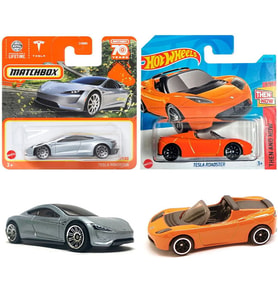 Hot Wheels & Matchbox 2'li Tesla Roadster Seti (1/64)