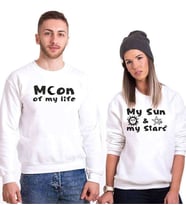 Tshirthane Moon My Sun Sevgili Kombinleri Sweatshirt Kombini (Tek Ürün Fiyatıdır.)