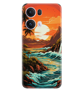 Oppo Reno 13 Pro Kılıf Boutique Baskılı Resimli Retro Mountain Pcode -079