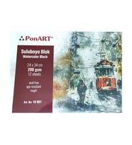 Ponart Suluboya Blok  200 gr Rough 24x34 cm 12 yp 